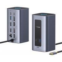 Baseus USB C HUB for Mac 12-in-1 DisplayPort HDMI 4K@60Hz MST Display for macOS Windows Docking Station USB 3.2 RJ45 PD 100W Hub