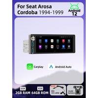 Wireless Carplay Autoradio 6.86 1 Din Radio Android Car Multimedia for Seat Arosa Cordoba 1994-1999 Stereo Head Unit Autoradio