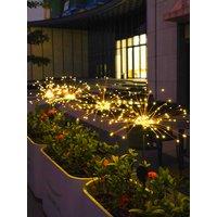 4 Pack LED Solar Firework Lamp Outdoor Garden Decoration Dandelion Fairy Lawn Lights 8 Mode 60/90/150/200Leds Landscape Lighting