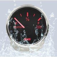 KUS 52mm 0-190ohm Pointer Water Level Gauges 240-33ohm Water Level Meters 12v/24v with Red Yellow Backlight for Auto Ships Yacht