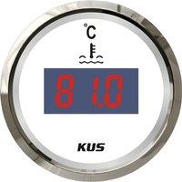 KUS 52mm Digital Water Temp Indicators Devices 25-120 Degree Black Water Temperature Gauges 12v/24v for Boat Auto Truck Bus Rv