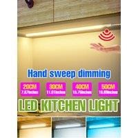 50cm/19.69inches LED Under Cabinet Light Hand Sweep Sensor Switch USB 5V Kitchen Lamp Bedroom Wardrobe Nightlight 5W 10W 15W 20W