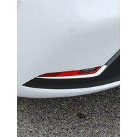 For Toyota Prius / Prius Prime 2023 2024 2025 Chrome Car Exterior Rear Bumper Fog Lights Decoration Cover Lamps Trims 2Pcs/Set