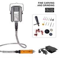 220V Stainless Steel Flex Shaft Grinder Suspension Grinder Electric Wood Carving Root Carving Jadeite Metal Polishing Tools