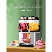Commercial Double Tanks Slushie Machine Large Capacity Frozen Ice Beverage Slushy Maker for Making Cold Drinks