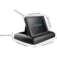 Car Baby Monitor Backseat Camera 4.3 inch LCD Display & 8-LED IR Night Vision HD Internal Vehicle Monitoring for Safety Foldable