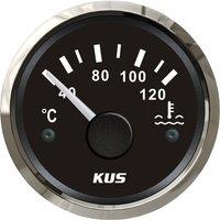 KUS Pointer Auto Water Temp Gauges 52mm Black Water Temperature Meters 12v / 24v 40-120Degree Display Devices for Car Truck Rv