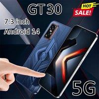 HOT GT30 Cheap Smartphone 2025 NEW Original 7.3HD Global Version Cellphones 5G Dual Sim Mobile Phones 6800mAh Android Cell Phone