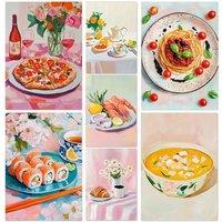 Delicious And Enticing Food Oil Paint Art Posters Canvas Print Restaurant Kitchen Hotel Dining Table Background Wall Decoration