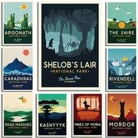 Popular Classic Movies Such As The Lord Of The Rings Collection Of Art Posters Canvas Printing Cinema Home Wall Decor Painting