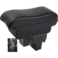 Car VW Polo Nivus Novo Virtus Armrest box central console storage case driver elbow support carbon fibre