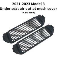 For Tesla 2021-23 Model 3 seat lower air outlet protection cover buckle anti blocking mesh decoration modification accessories