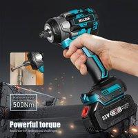 Brushless Electric Driver Cordless Lithium Rechargeable Large Torque Electric Wrench Air Cannon Auto Repair Power Tools