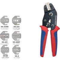 Ratchet quick-change crimping pliers SN-68 with 6 jaws for automotive terminals, Dupont terminals, wire crimping tool kit