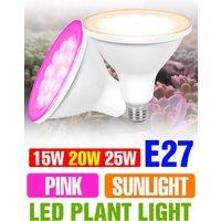 E27 220V LED Grow Light Full Spectrum Hydroponics Plant Cultivation Lamp 110V For Indoor Potted Flowers Growbox Bulb 15W 20W 25W