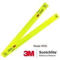 Salzmann High Visibility Reflective Slap Wrap Safety Armband for Night Running, Cycling, Walking - Made with 3M Scotchlite