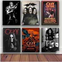 Ozzy Osbourne Band Art Canvas Poster Heavy Metal Band Rock Wall Art Picture Print for Modern Living Room Halloween Home Decor