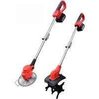 Lithium Battery Lawn Mower Small Household Mower Handheld Electric Mower Garden Trimmer Rechargeable Earth-Loosening Wheel예초기