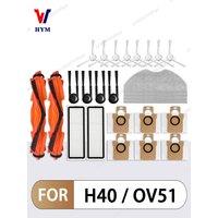 For Xiaomi Robot Vacuum H40 / OV51 Accessories Main Side Brush Mop Cloth HEPA Filter Dust Bag Replacement Spare Parts