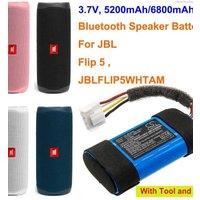 2025 NEW 3.7V 5200mAh/6800mAh Speaker Battery ID1060-B ID1060-A SUN-INTE-1521 for JBL Flip 5, JBLFLIP5WHTAM, Link Portable