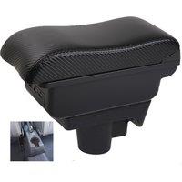 Car Opel Astra H Armrest box central console storage case driver elbow support carbon fibre