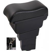 Car Opel Astra J Armrest box central console storage case driver elbow support carbon fibre