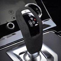 Alcantara Suede Gear Shift Knob Cover Accessories Auto Trim For Land Rover Range Rover Sport Discovery Sport Range Rover Evoque