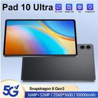 2025 HOT NEW Pad 10 Ultra 10.1HD Original Cheap Tablets 5G Dual Sim Android 15 Tablet 10000mAh Tab PC For Children's Kids Gifts