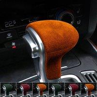 Alcantara Suede Gear Shift Knob Cover Stick Head Car Interior Accessories Auto Trim For Audi A4L A5 A6L S6 A7 Q5 Q7