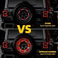 Safety indicator light Spare Tire Brake Light for Wrangler JL JLU 2018-2024, LED 3rd Third Brake Light, Plug-N-Play Wheel Lights