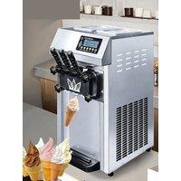 Soft Ice Cream Machine Table Commercial 1250W Big Capacity Power Sorbet Serve Sweet Cone Frozen Yogurt Maker