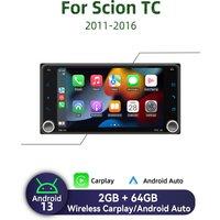 For Scion TC 2011-2016 7 Screen Wireless Carplay Autoradio Android Car Multimedia 2 Din Radio GPS Navigation Head Unit Stereo