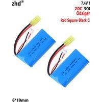 2S 7.4V 18650 Battery pack 20C 3000mAh for Toy remote control Car model cell power Tools ship model with Odaigahara Red Square