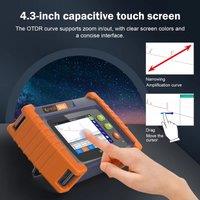 KOMSHINE FTTX OTDR QX43 SM/PON Touch Screen OTDR UP to 9 Wavelengths W/OPM, VFL, OLS , RJ45 Function SC/FC Tips Could Change