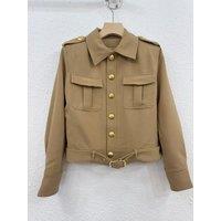 Women Autumn Winter New Wool Turn-down Collar Coat With Belt Single Breasted Office Lady Elegant Vintage Solid Jacket Tops Chic