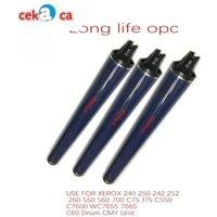 3PC DC240 DC250 Color OPC Drum for Xerox 560 242 250 240 252 260 550 700 C75 J75 C550 C7600 7655 7665 C60 C70 Printer Drum Unit