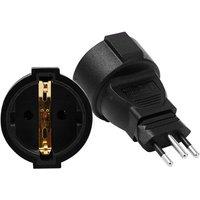 Black Switzerland Male to Russia Korea Ukraine EU countries 4.8MM Female Travel Adapter Plug Swiss Standard Power Adapter Plug