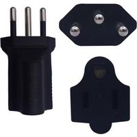 1PCS Black EU Switzerland Male to USA Canada Japan Mexico Nema 5-15R Female Power Adapter Plug US to Swiss Travel Adapter Plug