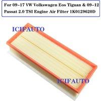 1K0129620D Premium Engine Air Filter for Audi A3 Q3 TT Beetle CC Golf GTi Jetta Passat Tiguan OE# 1K0 129 620D / 1K0 129 620 D
