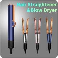 2 IN 1 Professional Straightener & Hair Dryer Heat-Up Flat Iron, Dry Hair Without Damage To Hairpin