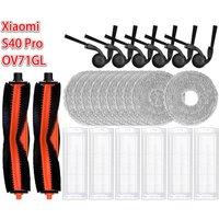 For Xiaomi S40 Pro / OV71GL Robot Vacuum Cleaner Parts Accessories Main Brush Side Brush Hepa Filter Mop Cloth Replacement Spare
