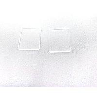 2Pcs Total Size 30x15x6mm Full Spectrum Clear Fused Silica Quartz Window Glass