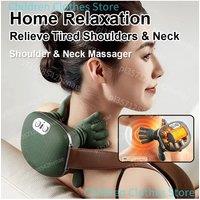 Bionic Neck Shoulder Massager Heated Back Massagers Electric Kneading Muscles Massage Pillow Neck Waist Leg Body 3-Level Modes