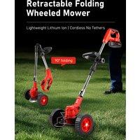 21V Lithium Electric Lawnmower Multi-function Portable Push Mower Gardening Green Orchard Lawn Mower Hedge Hoeing Grass Trimmer