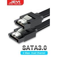 JEYI SATA Cable III 6Gbps Straight Bend HDD SDD Data Cable 40cm with Locking Latch for SATA HDD SSD CD Driver CD Writer