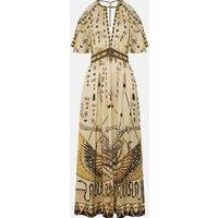 100% Real Silk Women V-Neck Printing Short Sleeve Midi Dress Beach Style Vintage Bohemian Elegant Chic Sweet High Quality Luxury