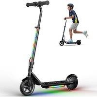 iScooter K2Pro Kids Electric Scooter with Stylish Multi-Color LED Lights Provides a Safe and Smooth Riding Experience for Children, Perfect Birthday Gift for Boys and Girls (Black/Orange)
