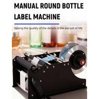 Manual Round Bottle Labeling Machine Handheld Small Self-Adhesive Label Applicator Labeling Tool For Cosmetic Beverage Bottle