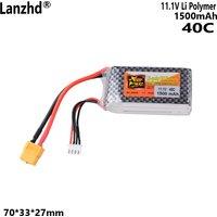 11.1V lithium battery ZOP 1500mAh 40C 3S high-rate For Model aircraft fixed-wing power battery pack
