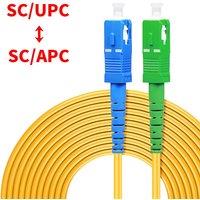 5PCS SCUPC-SCAPC Fiber Optic Patch Cord Single Mode(SM Single-core 3.0mm Fiber Optic Jumper Customizable Connectors 1M-50M